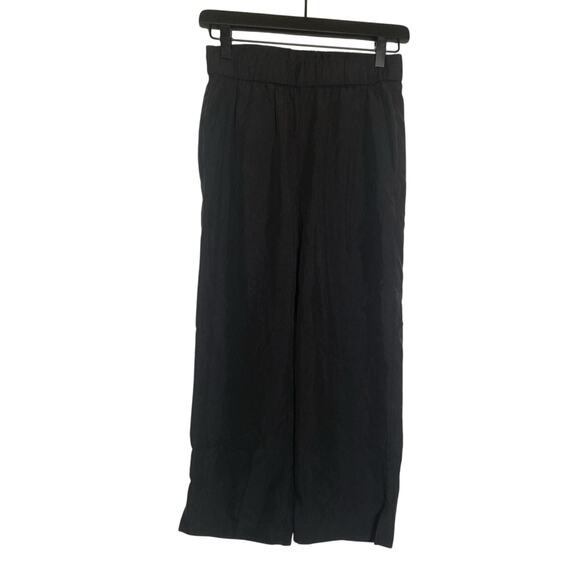 Eileen Fisher Womens Cropped Pants Sz XXS Black Pull On Mid Rise Viscose Blend - Picture 1 of 4
